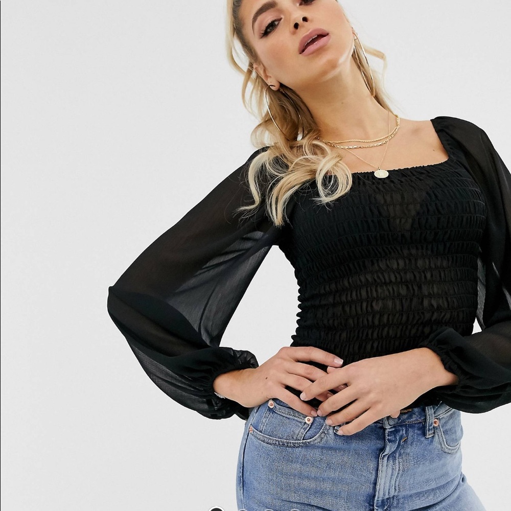 OPEN TO OFFERS ASOS Mesh Semi Sheer Top